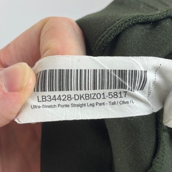 Quince Ultra Stretch Ponte Straight Leg Pant Olive Green Large Tall minimalist - Picture 8 of 8